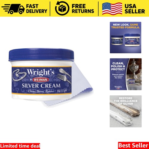 Silver cream polish with - polish,