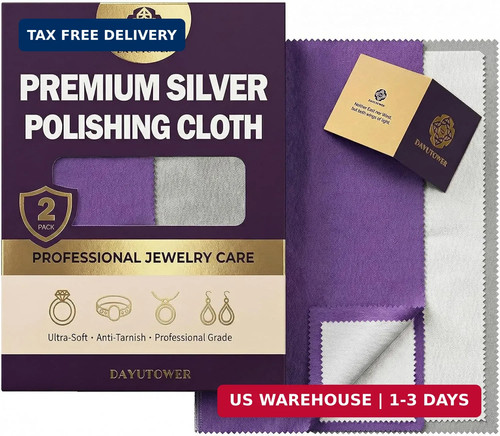 Silver polishing cloth pack - silver, 2-pack