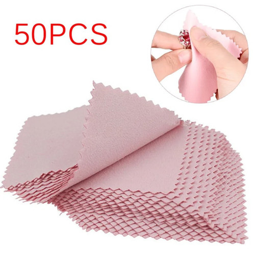 50pcs silver polishing cloth - silver,