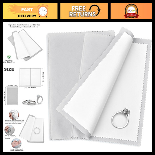 Large silver polishing cloths - large,
