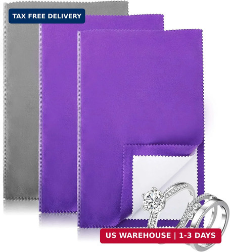 3pcs silver polishing cloths - 3pcs,
