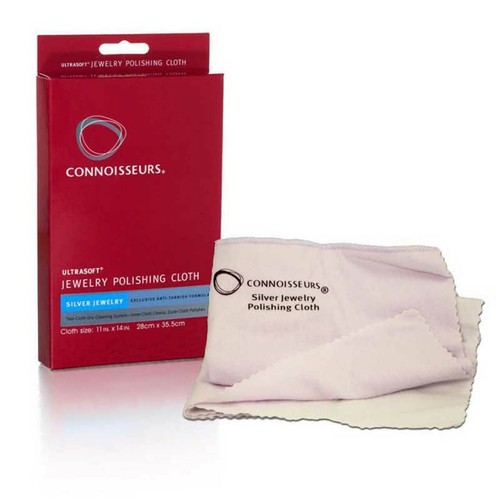 Silver jewelry polishing cloth - silver,
