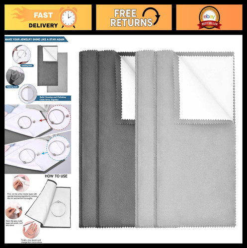 Silver polishing cloths 4 - silver,